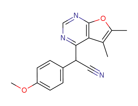 (5,6-Dimethyl-furo[2,3-d]pyrimidin-4-yl)-(4-methoxy-phenyl)-acetonitrile