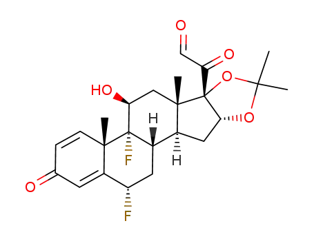 2-((2S,6aS,6bR,7S,8aS,8bS,11aR,12aS,12bS)-2,6b-difluoro-7-hydroxy-6a,8a,10,10-tetramethyl-4-oxo-2,4,6a,6b,7,8,8a,8b,11a,12,12a,12b-dodecahydro-1H-naphtho[2',1':4,5]indeno[1,2-d][1,3]dioxol-8b-yl)-2-oxoacetaldehyde