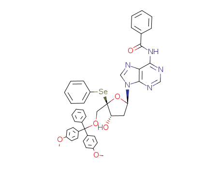N-(9-{(2R,4S,5R)-5-[Bis-(4-methoxy-phenyl)-phenyl-methoxymethyl]-4-hydroxy-5-phenylselanyl-tetrahydro-furan-2-yl}-9H-purin-6-yl)-benzamide