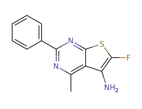 6-Fluoro-4-methyl-2-phenyl-thieno[2,3-d]pyrimidin-5-ylamine