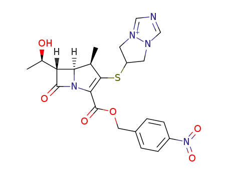 p-nitrobenzyl (4R,5S,6S)-3-(6,7-dihydro-5H-pyrazolo[1,2-a][1,2,4]triazol-8-ium-6-ylsulfanyl)-6-(1-hydroxyethyl)-4-methyl-7-oxo-1-azabicyclo[3.2.0]hept-2-ene-2-carboxylate