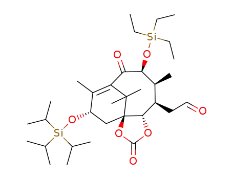 ((1S,5S,6R,7S,8S,12S)-7,11,14,14-Tetramethyl-3,9-dioxo-8-triethylsilanyloxy-12-triisopropylsilanyloxy-2,4-dioxa-tricyclo[8.3.1.01,5]tetradec-10-en-6-yl)-acetaldehyde