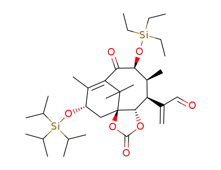 2-((1S,5S,6S,7S,8S,12S)-7,11,14,14-Tetramethyl-3,9-dioxo-8-triethylsilanyloxy-12-triisopropylsilanyloxy-2,4-dioxa-tricyclo[8.3.1.01,5]tetradec-10-en-6-yl)-propenal