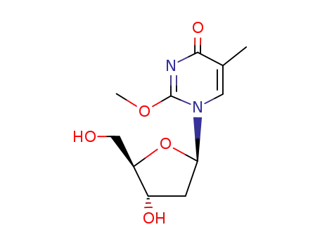 Molecular Structure of 37085-48-6 (2-O-METHYLTHYMIDINE)
