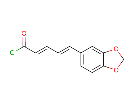 Molecular Structure of 4711-72-2 (2,4-Pentadienoyl chloride,5-(1,3-benzodioxol- 5-yl)- )