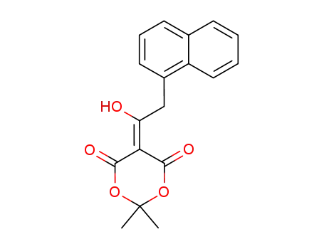 Molecular Structure of 288270-18-8 (1,3-Dioxane-4,6-dione,
5-[1-hydroxy-2-(1-naphthalenyl)ethylidene]-2,2-dimethyl-)