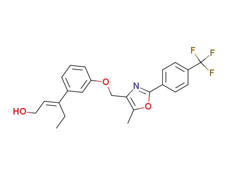 (E)-3-{3-[5-methyl-2-(4-trifluoromethyl-phenyl)-oxazol-4-ylmethoxy]-phenyl}-pent-2-en-1-ol