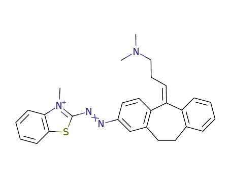 2-[5-(3-dimethylamino-propylidene)-10,11-dihydro-5H-dibenzo[a,d]cyclohepten-2-ylazo]-3-methyl-benzothiazol-3-ium