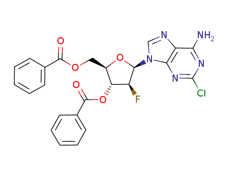 6-amino-2-chloro-9-(2'-deoxy-2'-fluoro-3',5'-di-O-benzoyl-β-D-arabinofuranosyl)-9H-purine
