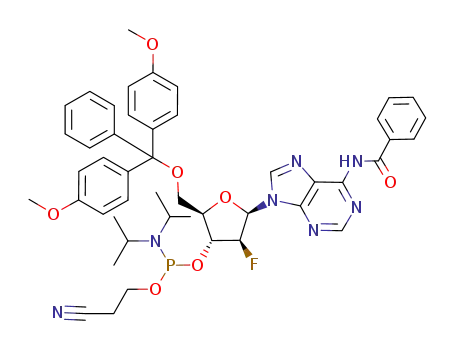 (2R,3R,4S,5R)-5-(6-benzamido-9H-purin-9-yl)-2-((bis(4-methoxyphenyl)(phenyl)methoxy)methyl)-4-fluorotetrahydrofuran-3-yl (2-cyanoethyl) diisopropylphosphoramidite