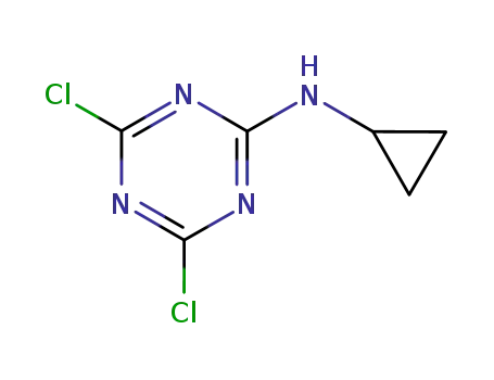 Molecular Structure of 32889-45-5 (2-N-Cyclopropylamino-4,6-DichloroTriazine)