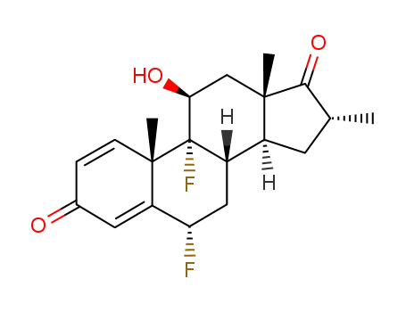 Molecular Structure of 25256-97-7 ((6a,11b,16a)-6,9-Difluoro-11-hydroxy-16-methylandrosta-1,4-diene-3,17-dione)