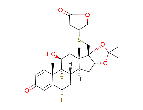 6α,9α-difluoro-11β-hydroxy-16α,17α-isopropylidenedioxy-17β-[(2-oxotetrahydrofuran-4-ylsulfanyl)methyl]androsta-1,4-dien-3-one