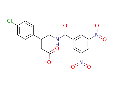 3-(4-chloro-phenyl)-4-(3,5-dinitro-benzoylamino)-butyric acid