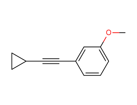Molecular Structure of 445424-01-1 (Benzene, 1-(cyclopropylethynyl)-3-methoxy-)
