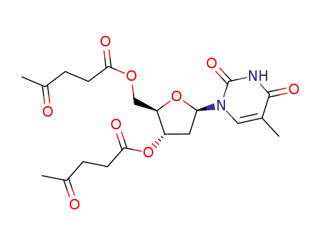 Molecular Structure of 440327-37-7 (Thymidine, 3',5'-bis(4-oxopentanoate))