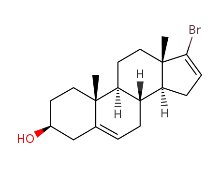 Molecular Structure of 106874-28-6 (17-bromoandrosta-5,16-dien-3beta-ol)