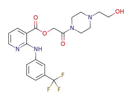 2-(3-trifluoromethyl-phenylamino)-nicotinic acid 2-[4-(2-hydroxy-ethyl)-piperazin-1-yl]-2-oxo-ethyl ester