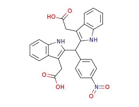 {2-[(3-carboxymethyl-1H-indol-2-yl)-(4-nitro-phenyl)-methyl]-1H-indol-3-yl}-acetic acid