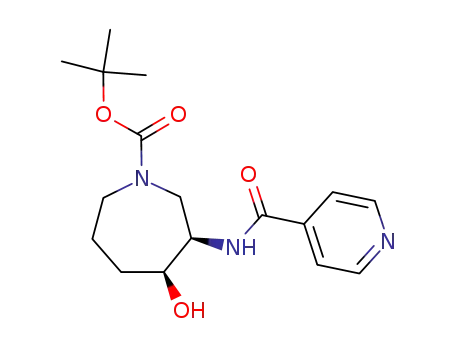 (3R,4S)-4-hydroxy-3-[(pyridine-4-carbonyl)amino]azepane-1-carboxylic acid tert-butyl ester
