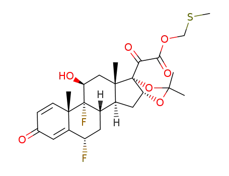 methylthiomethyl 6α,9-difluoro-11β-hydroxy-3,20-dioxo-16α,17-isopropylidenedioxypregn-1,4-diene-21-carboxylate