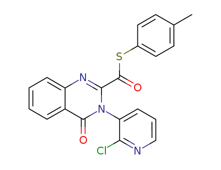 3,4-dihydro-4-oxo-3-(2-chloro-3-pyridyl)-2-quinazolinecarbothioic acid S-p-tolyl ester