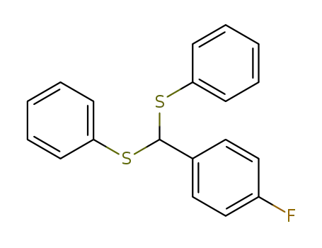 Molecular Structure of 175235-76-4 (Benzene, 1-[bis(phenylthio)methyl]-4-fluoro-)