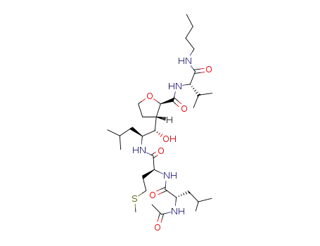 (2R,3S)-3-{(1S,2S)-2-[(S)-2-((S)-2-Acetylamino-4-methyl-pentanoylamino)-4-methylsulfanyl-butyrylamino]-1-hydroxy-4-methyl-pentyl}-tetrahydro-furan-2-carboxylic acid ((S)-1-butylcarbamoyl-2-methyl-propyl)-amide