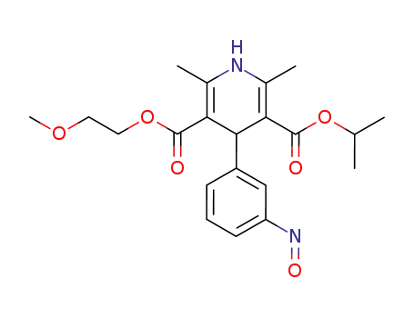 2,6-dimethyl-4-(3-nitroso-phenyl)-1,4-dihydro-pyridine-3,5-dicarboxylic acid 3-isopropyl ester 5-(2-methoxy-ethyl) ester