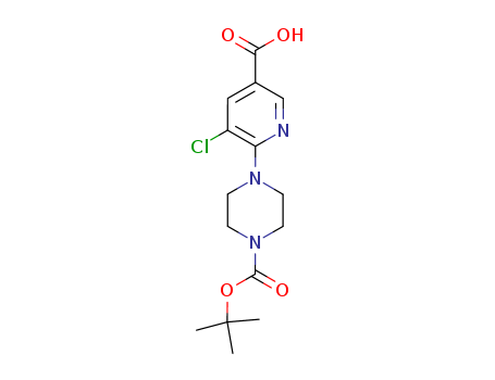 5-chloro-6-[4-[(2-methylpropan-2-yl)oxycarbonyl]piperazin-1-yl]pyridine-3-carboxylic acid