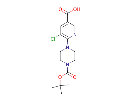 6-(4-(tert-butoxycarbonyl)piperazin-1-yl)-5-chloronicotinic acid