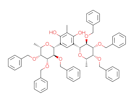 1,3-dihydroxy-2-methyl-4,6-bis(2,3,4-tri-O-benzyl-β-L-fucopyranosyl)benzene