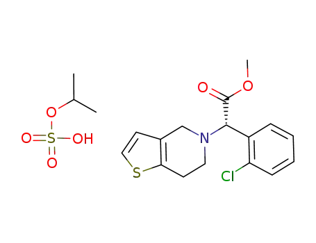 methyl α-5(4,5,6,7-tetrahydro(3,2-c)thieno pyridyl) (2-chlorophenyl)-acetate isopropylsulfate