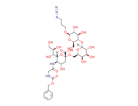 3-azidopropyl O-[5-(N-benzyloxycarboxyamino)glycylamido-3,5-dideoxy-D-glycero-α-D-galacto-2-nonulopyranosylonic acid]-(2->6)-O-β-D-galactopyranosyl-(1->4)-β-D-glucopyranoside