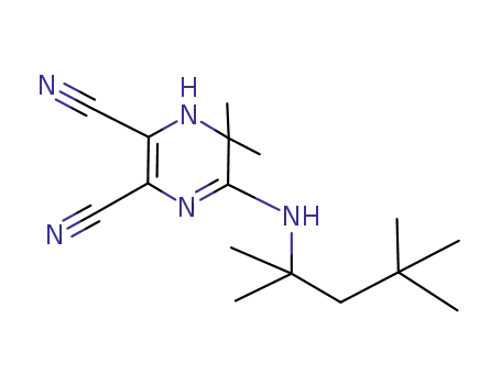 1,6-dihydro-6,6-dimethyl-5-[(1,1,3,3-tetramethylbutyl)amino]pyrazine-2,3-dicarbonitrile