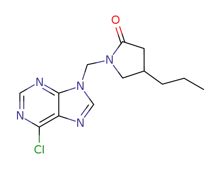 1-[(6-chloro-9H-purin-9-yl)methyl]-4-propylpyrrolidin-2-one
