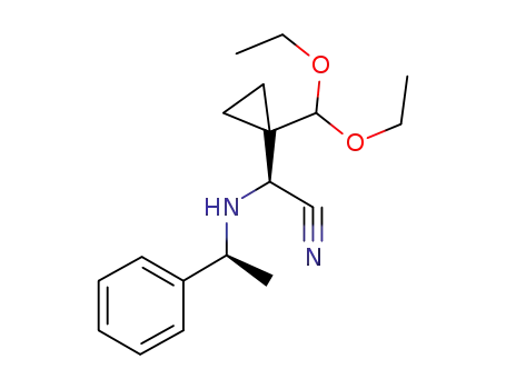 (2S)-2-[1-(diethoxymethyl)cyclopropyl]-2-{[(1S)-1-phenylethyl]amino}acetonitrile