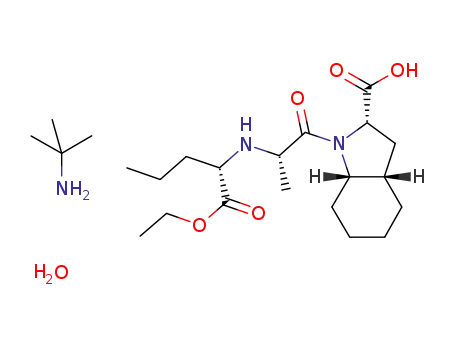 2-methylpropane-2-amine-(2S,3aS,7aS)-1-[(2S)-2-[(1S)-1-ethoxycarbonyl-butylamino]propanoyl]octahydro-1H-indole-2-carboxylate monohydrate
