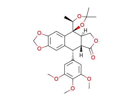 7α-([(1R)-1-hydroxyethyl]-2,2,5-trimethyl-1,3-dioxolan-4-yl)epi-podophyllotoxin acetonide