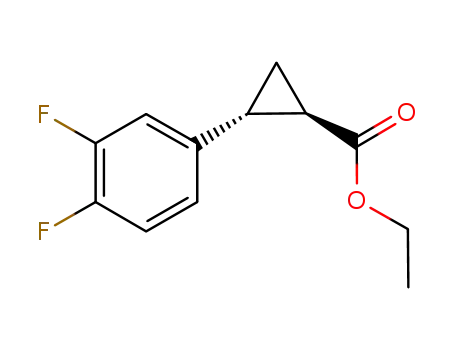 Molecular Structure of 1006376-61-9 ((1R,2R)-ethyl2-(3,4-difluorophenyl)cyclopropane carboxylate)