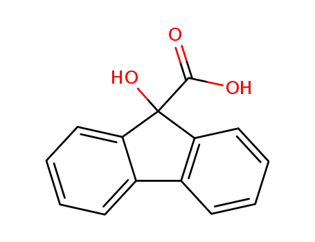 Molecular Structure of 467-69-6 (9-Hydroxy-9-fluorenecarboxylic acid)