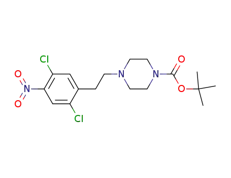 2,5-Dichloro-4-(2-[4-(t-butoxycarbonyl)-1-piperazinyl]ethyl)-nitrobenzene