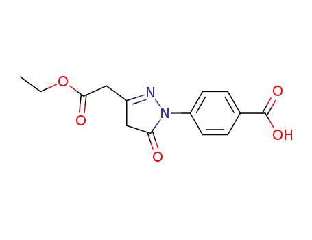 4-(3-ethoxycarbonylmethyl-4,5-dihydro-5-oxo-1H-pyrazol-1-yl)-benzoic acid