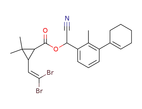 3-(2',2'-dibromovinyl)-2,2-dimethylcyclopropane-1-carboxylic acid-[3-(1'-cyclohexenyl)-2-methyl-α-cyanobenzyl]-ester