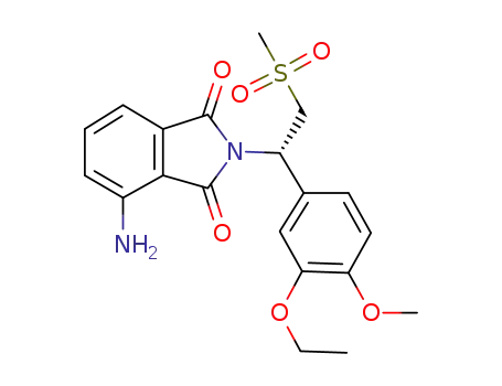 4-amino-2-[(1S)-1-(3-ethoxy 4-methoxyphenyl)-2-methanesulfonylethyl]-2,3-dihydro-1H-isoindole-1,3-dione
