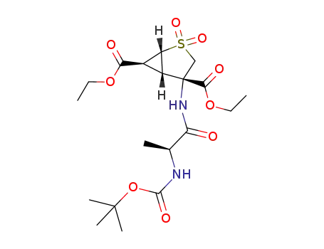 (1R,4S,5S,6S)-4-(2'S-tert-butoxycarbonylaminopropylamino)-2,2-dioxo-2λ6-thia-bicyclo[3.1.0]hexane-4,6-dicarboxylic acid diethyl ester