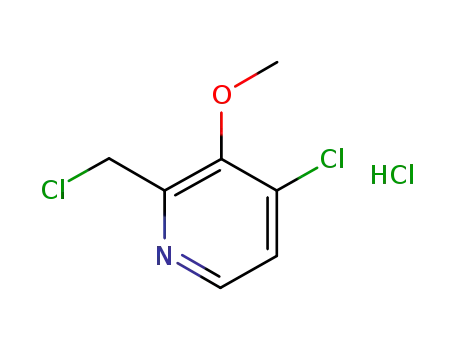 Molecular Structure of 503058-51-3 (4-Chloro-2-chloroMethyl-3-Methoxypyridine, HCl)