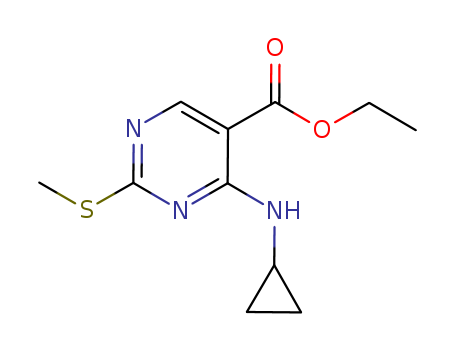 Ethyl 4-(cyclopropylamino)-2-(methylthio)pyrimidine-5-carboxylate