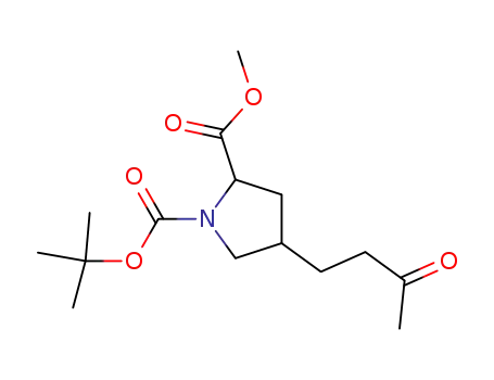 4-(3-oxo-butyl)-pyrrolidine-1,2-dicarboxylic acid 1-tert-butyl ester 2-methyl ester