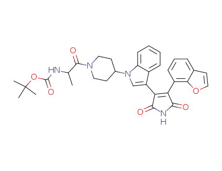 3-(benzofur-7-yl)-4-{1-[1-[N-(tert-butoxycarbonyl)alanyl]piperidin-4-yl]indol-3-yl}pyrrole-2,5-dione